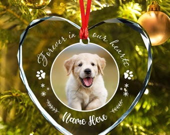 Décorations personnalisées pour photo d'animal de compagnie, Décorations en verre coeur personnalisées, Décoration circulaire en verre personnalisée, Cadeaux chat pour amoureux des chats, Amour d'animal de compagnie