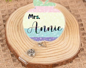 Personalized Teacher Badge Reel, Custom Badge Reel for Teachers, Back to School Gifts for Teacher Appreciation KHGF6