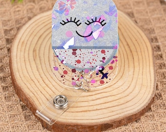 Happy Pill RX Badge Reel, Pharmacy Badge Reel, Cute ID Badge Holder Retractable Clip, Nurse Badge Reels, Nursing Student Name Badge Holders