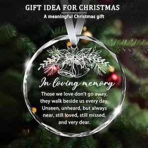 Christmas Ornaments Sympathy Gifts for Loss of Loved One in Loving Memory Condolences Memorial Bereavement Gifts Anniversary of Passing