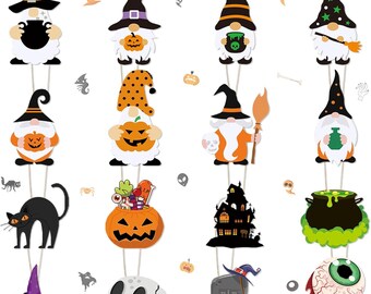 1 laag houten hangende ornamenten, Halloween-decoraties voor binnen met touw, geschikt voor doe-het-zelffeestdecor