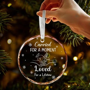 Miscarriage Memorial for Mothers - Sympathy Gift for Loss of Baby, Pregnancy Loss, Parents Bereavement - Glass Ornament