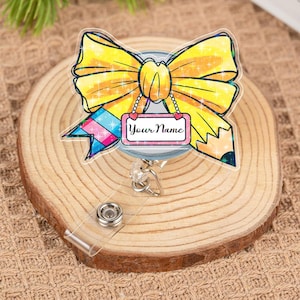 Personalized Teacher Badge Reel, Custom Badge Reel for Teachers, Back to School Gifts for Teacher Appreciation JGF6