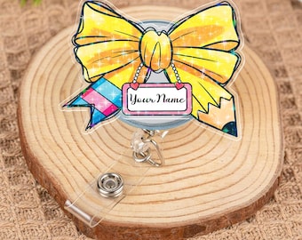Personalized Teacher Badge Reel, Custom Badge Reel for Teachers, Back to School Gifts for Teacher Appreciation JGF6