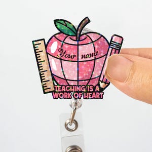 Personalized Teacher Badge Reel 2025, Teacher Gifts, Back to School Gifts, Appreciation Gifts from Student on Back to School