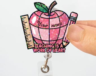 Personalized Teacher Badge Reel 2025, Teacher Gifts, Back to School Gifts, Appreciation Gifts from Student on Back to School