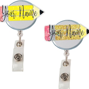 Personalized Teacher Badge Reel, Custom Badge Reel for Teachers, Back to School Gifts for Teacher Appreciation