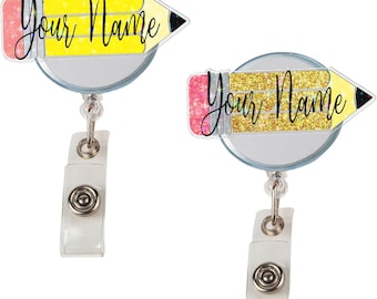 Personalized Teacher Badge Reel, Custom Badge Reel for Teachers, Back to School Gifts for Teacher Appreciation