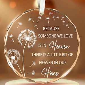 Loved One in Heaven Bereavement Gift in Loving Memory Ornaments, Memorial Gifts for Loss of MotherFatherGrandmaGrandpa - Glass Ornament