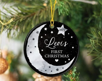 Adorno navideño para bebé niña, adorno navideño personalizado para bebé, primera Navidad del bebé, adorno personalizado para bebé, recuerdo navideño