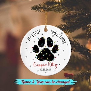Personalized Dog Memorial Ornament, Dog Loss Ornament, Pet Memorial Gifts, Dog Mom Christmas Gifts, Forever Loved, Custom Dog Ornament