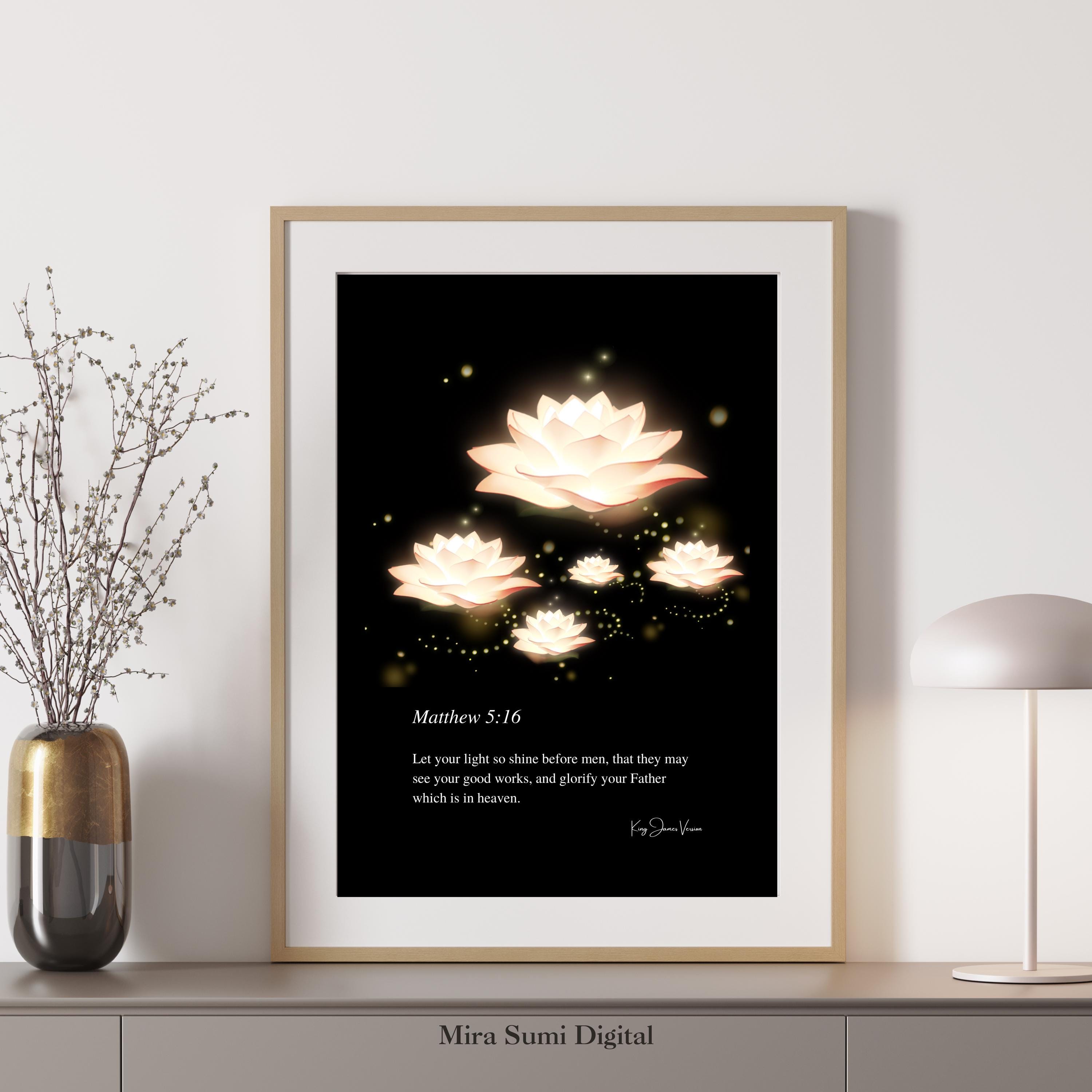 Black Wall Art Decor, Bible Verse Poster, Modern Christian Printable ...