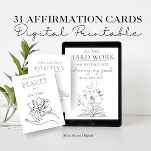 Affirmation Cards Printable, Affirmation Cards Digital, Vision Board Printables, Affirmation Cards Deck, Positive Affirmation Cards Pdf