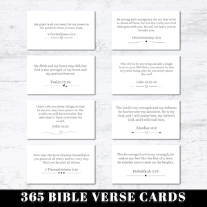 365 Versículos da Bíblia, Cartões de Versículos da Bíblia para Imprimir, Pão Diário de Inspiração e Encorajamento, Mini Cartões de Escritura, Conjunto 1