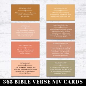 365 Versículos da Bíblia NIV, Cartões de Versículos da Bíblia Boho, Cartões de Versículos da Bíblia para Imprimir, Pão Diário de Inspiração e Encorajamento, Escrituras