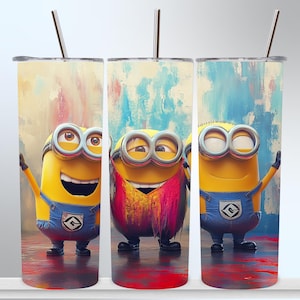 Vaso de dibujos animados colorido PNG Vaso de color personalizado de 20 oz Vaso de color de agua Vaso de dibujos animados para niños de sublimación más vendido Descarga digital