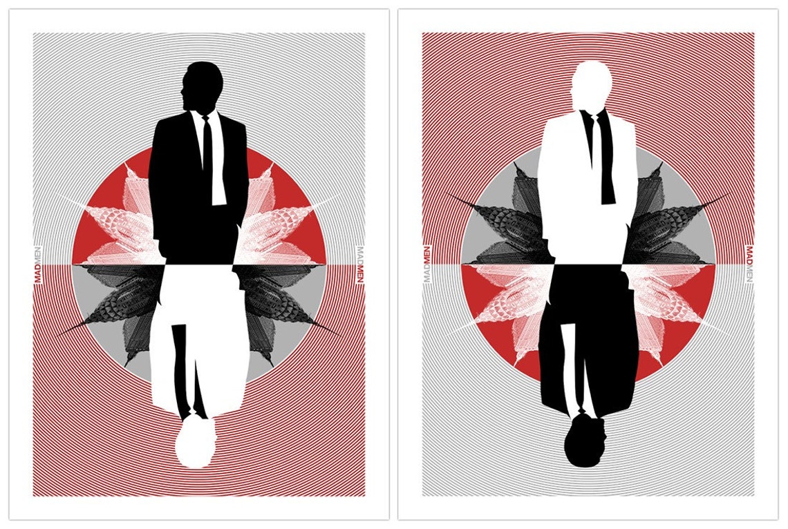 Mad Men poster print Large 50 x 70 cm poster Mid century Etsy