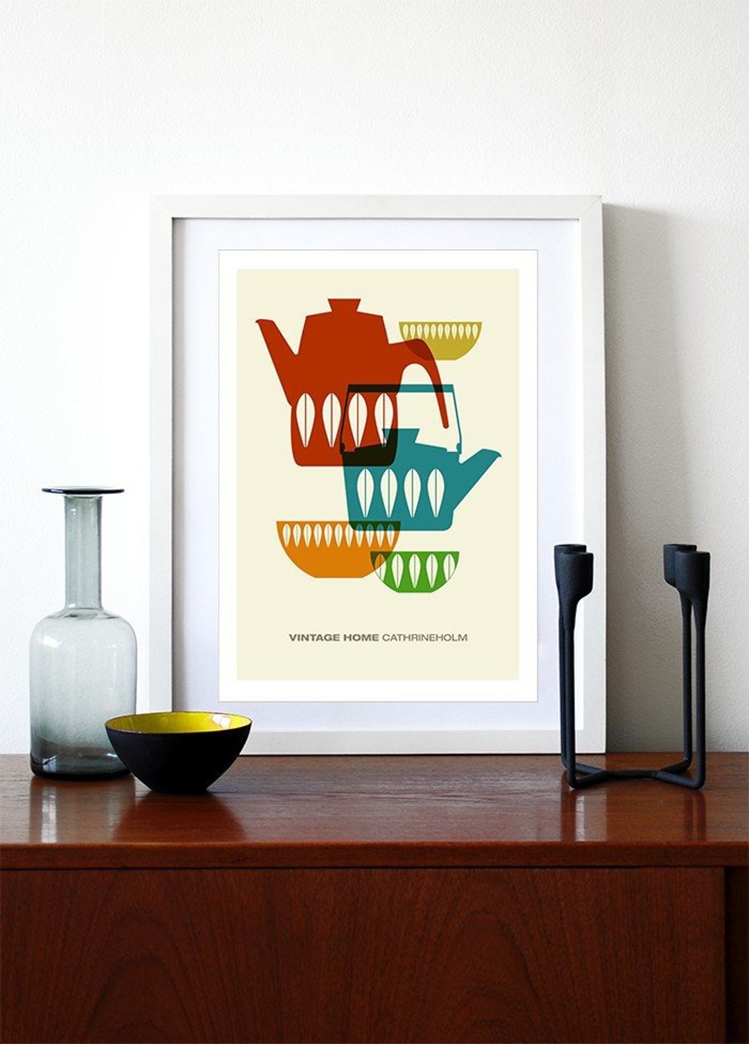 retro kitchen print wallpaper at caitlin hume blog... Cathrineholm Poster Print Mid Century Modern Vintage Retro Kitchen Art ...