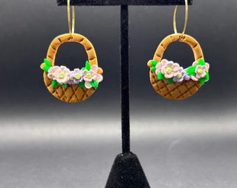 Fimo Ohrringe | Osterkorb Ohrringe | Urlaub Ohrringe | Handgefertigter Schmuck | Leichte Ohrringe