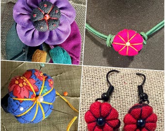 DIY Pumpkin Pincushion & Brooch Sewing Pattern PDF | Scrap Friendly Traditional Korean Craft Tutorial