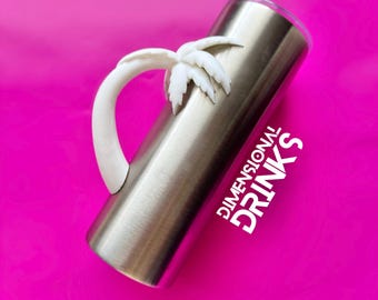 Palm Tree Tumbler Handle