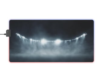 Stadium Lights LED Gaming Mouse Pad | Foggy Arena RGB Edge