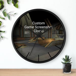 Custom Game Screenshot Wall Clock, Gamer Decor, Unique Gift for Gamers, Video Game Clock, Perfect for Game Room