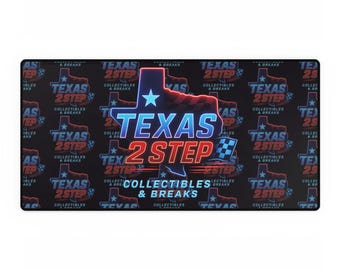 Tapis Texas 2 marches personnalisé, sous-main de diffusion en direct pour cartes à collectionner
