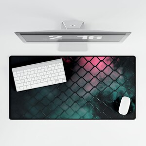 Tapis anti-casse pour cartes de sport clôture grillagée rose et vert fumée, sous-sol, tapis de souris de jeu, protection de bureau, tapis de table, bureau, tapis de collection