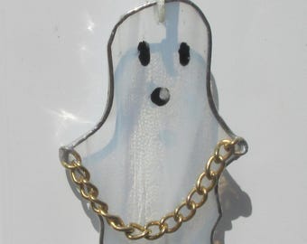 Halloween ghost, stained glass ghost