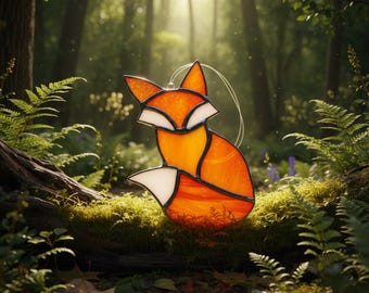 stained glass fox