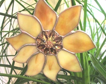 stained glass sunflower