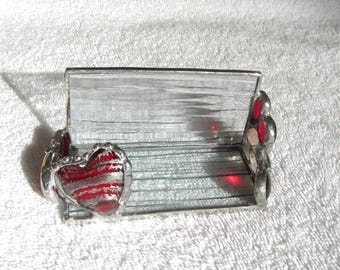 red business card holder