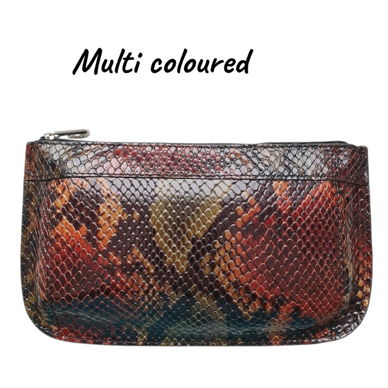 Multi coloured makeup bag