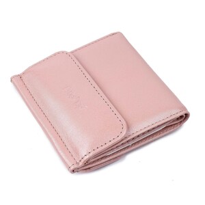 Cartera pequeña de piel rosa Cartera de mujer con tarjetero y bolsillo para monedas Cartera pequeña plegable con bolsillo para cambio Carteras Cartera genial para mujer