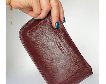 Cherry red beige black small makeup bag mini leather pouch for purse fancy makeup bags vintage lipstick pouch toiletry chic cosmetic case