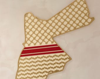 Wooden Jordan Map