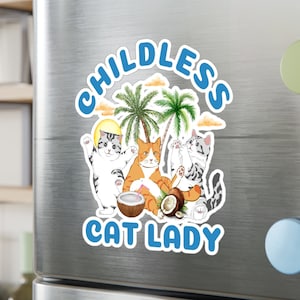 Cat Ladies Elect Kamala Harris 2024 Vinyl Sticker for Laptop or Water Bottle - Harris Walz Stickers for Democratic Supporters - Anti-Vance