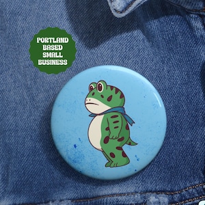 Portland Frog Pin Buttons - Anti Trump Protest Pins, Anti Ice Due Process, Joy is Resistance, Resist Fascism, Activism button pin