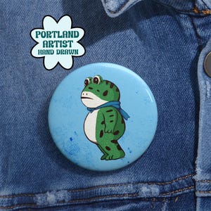 Portland Frog Pin Buttons - Anti Trump Protest Pins, Anti Ice Due Process, Joy is Resistance, Resist Fascism, Activism button pin