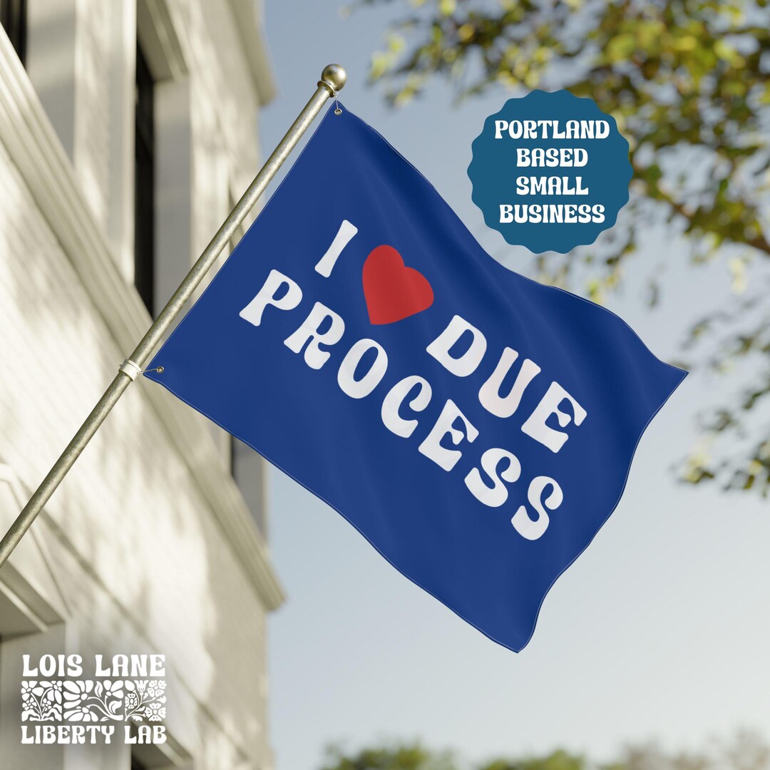 I Love Due Process Flag | Anti ICE House Yard Flag Double Sided ...