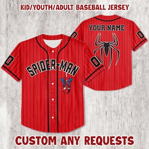 Personalisiertes Spiderman Baseball Trikot: Personalisiertes Team Shirt
