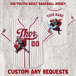 Personalisiertes Thor Baseball Trikot: Personalisiertes Team Shirt