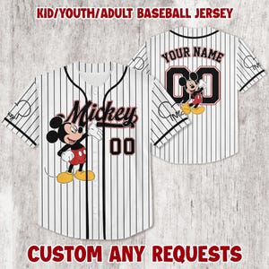 Personalisierte Maus Baseball Jersey, Maus Maus Jersey Shirt | Jersey für Kinder, Jugendliche & Erwachsene | Toy Story Geburtstags Geschenk