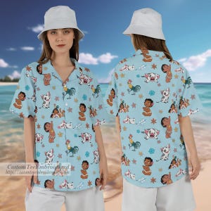 Maui Pua And Heihei Moana Hawaiian Shirt And Shorts , Disneyland Family Summer Trip Hawaii Shirt, Family Summer Matching Shirts
