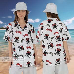 Mouse Disney Mickey Cruise Pirate Shirt Shorts ,Mickey Pirate Beach Hawaiian Shirt , Family Matching Shirts