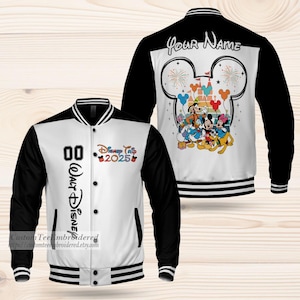 Personalisieren Sie Disney Varsity Jacke, Erwachsene Varsity-Jacke, personalisierte Disney-Jacke, Baseball-Team-Outfit, Disney-Uniform-Uniform