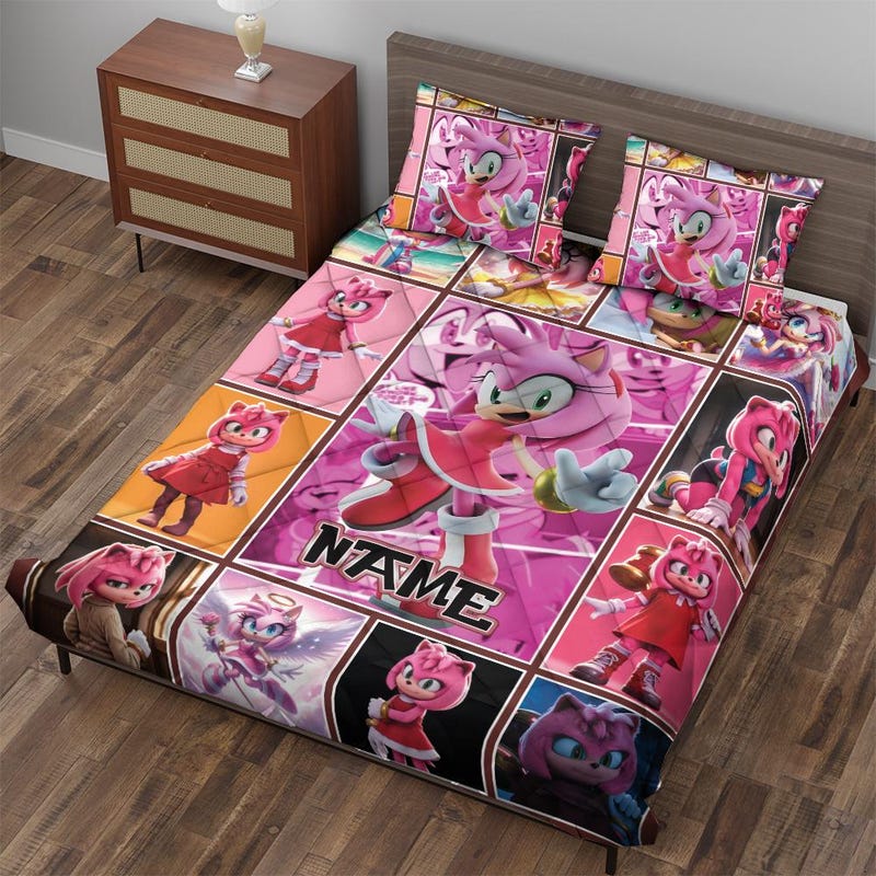 sonic-and-amy-bedding-etsy-uk