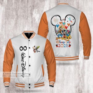 Personalisieren Sie 70 einzigartige Disney Varsity-Jacken, Erwachsene Varsity-Jacke, personalisierte Disney-Jacke, Baseball-Team-Outfit, einheitliche Varsity