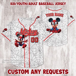 Personalisiertes Mickey Spider Baseball Jersey: Kundenspezifisches Team-Shirt